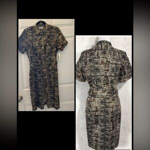 Marvin Richards Brown and Black Animal Print Dress